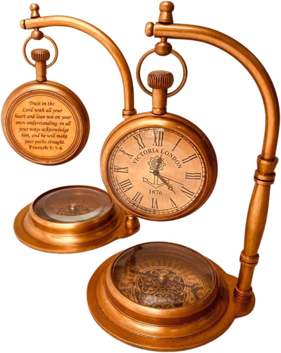 ALADEAN Decorative Table Compass | Desk Compass - Decorative Shelf Compass Vintage Table Top Decorative Gift (My Love)