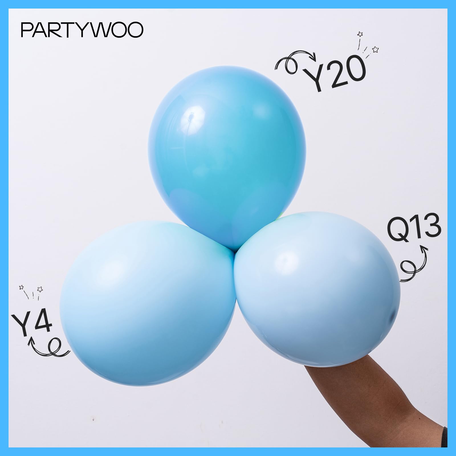 Amazon.com: PartyWoo Light Blue Balloons, 140 pcs Light Blue and