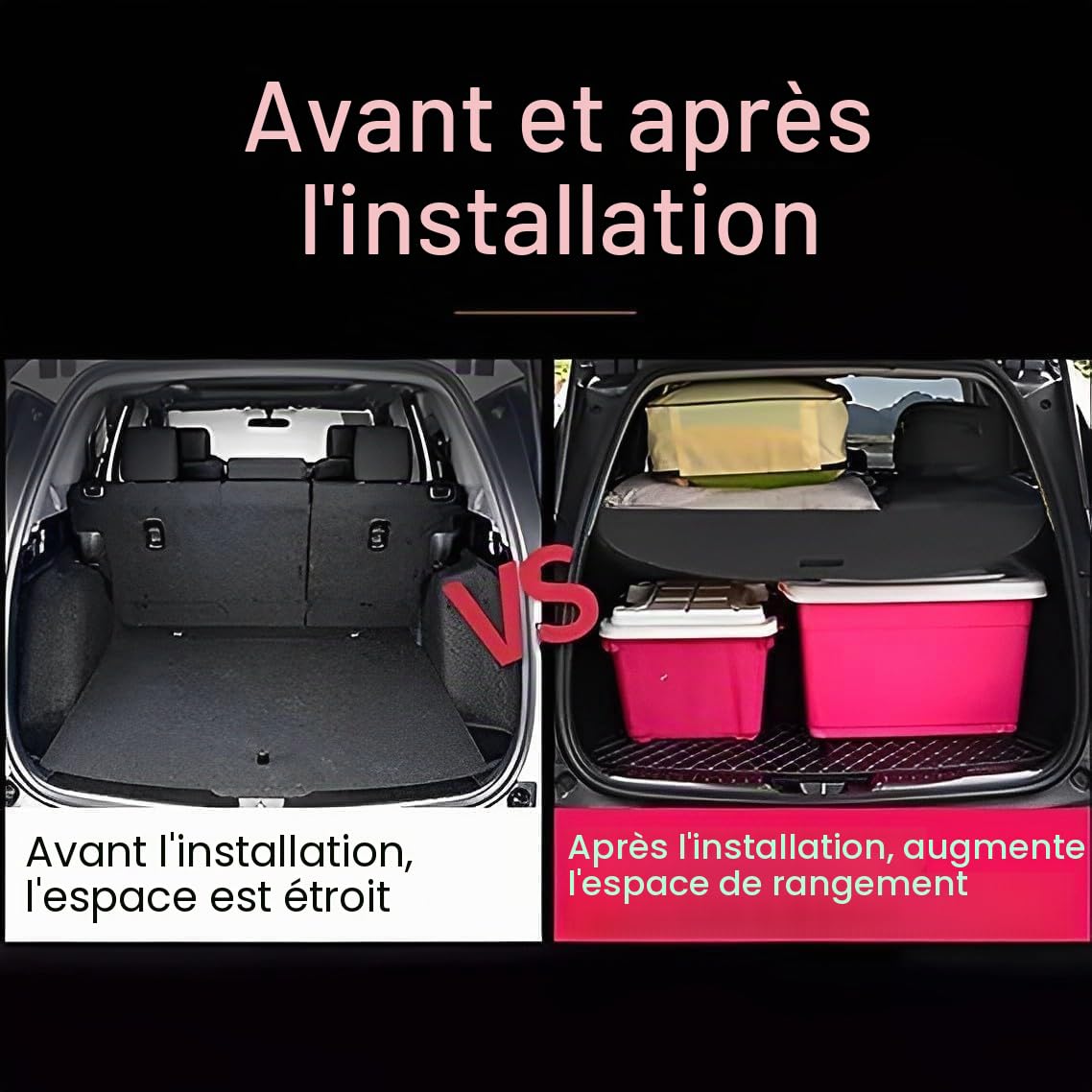 Étagère Arrière Rétractable De Coffre pour Toyota Verso 2009-2018, Coffre Cover RéTractable Plage ArrièRe Chargement Panel Luggage ÉTagèRe ArrièRe