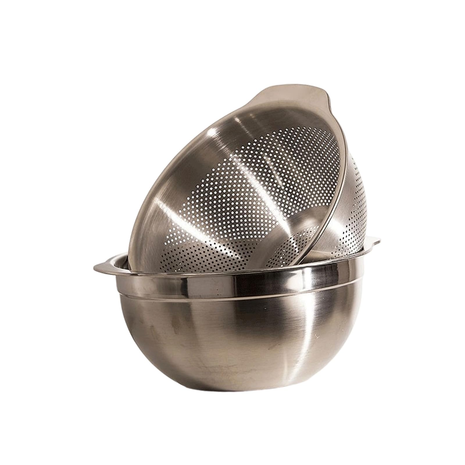 Produce - Juego de coladores para lavar (27 cm) | Lavabo de acero inoxidable 304, cesta de drenaje con asas, herramienta de enjuague de cocina