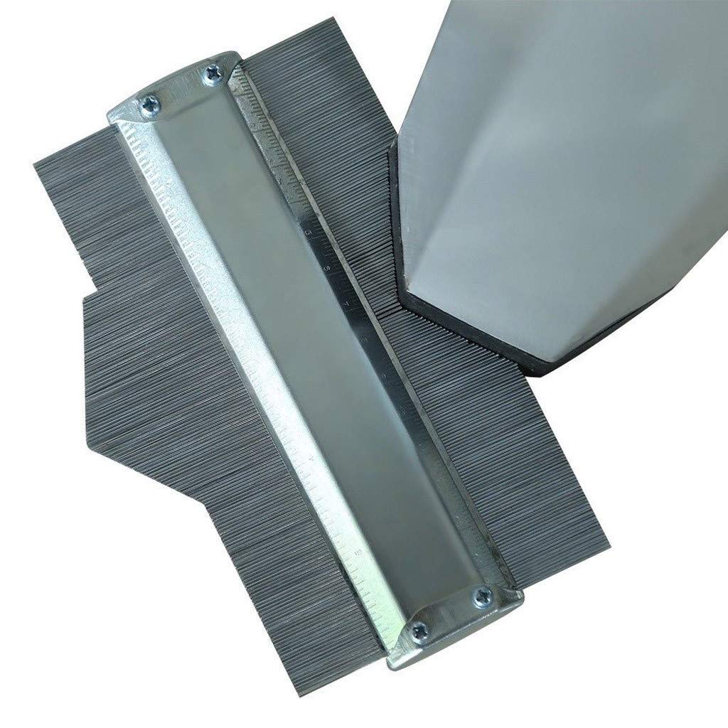 Stainless Steel Profile Gauge, Inkach 6 Inch / 150 mm Plastic Contour Gauge Shape Copy Duplicator Tiling Laminate Tiles Template Tools (Silver)