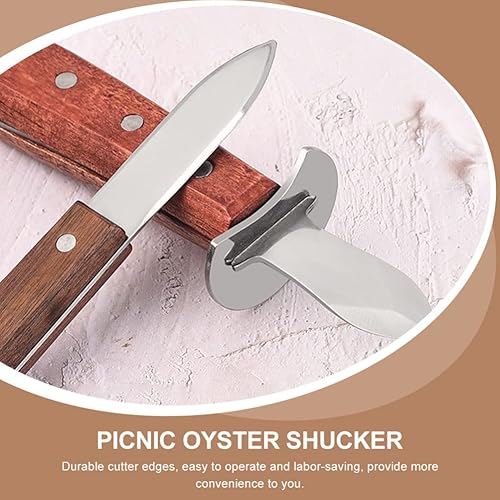 Miniatura 3 de Angoily Herramientas para el hogar, 3 piezas de acero inoxidable, cuchillo de shucker de ostras, desgranador de almejas, abridor de conchas de