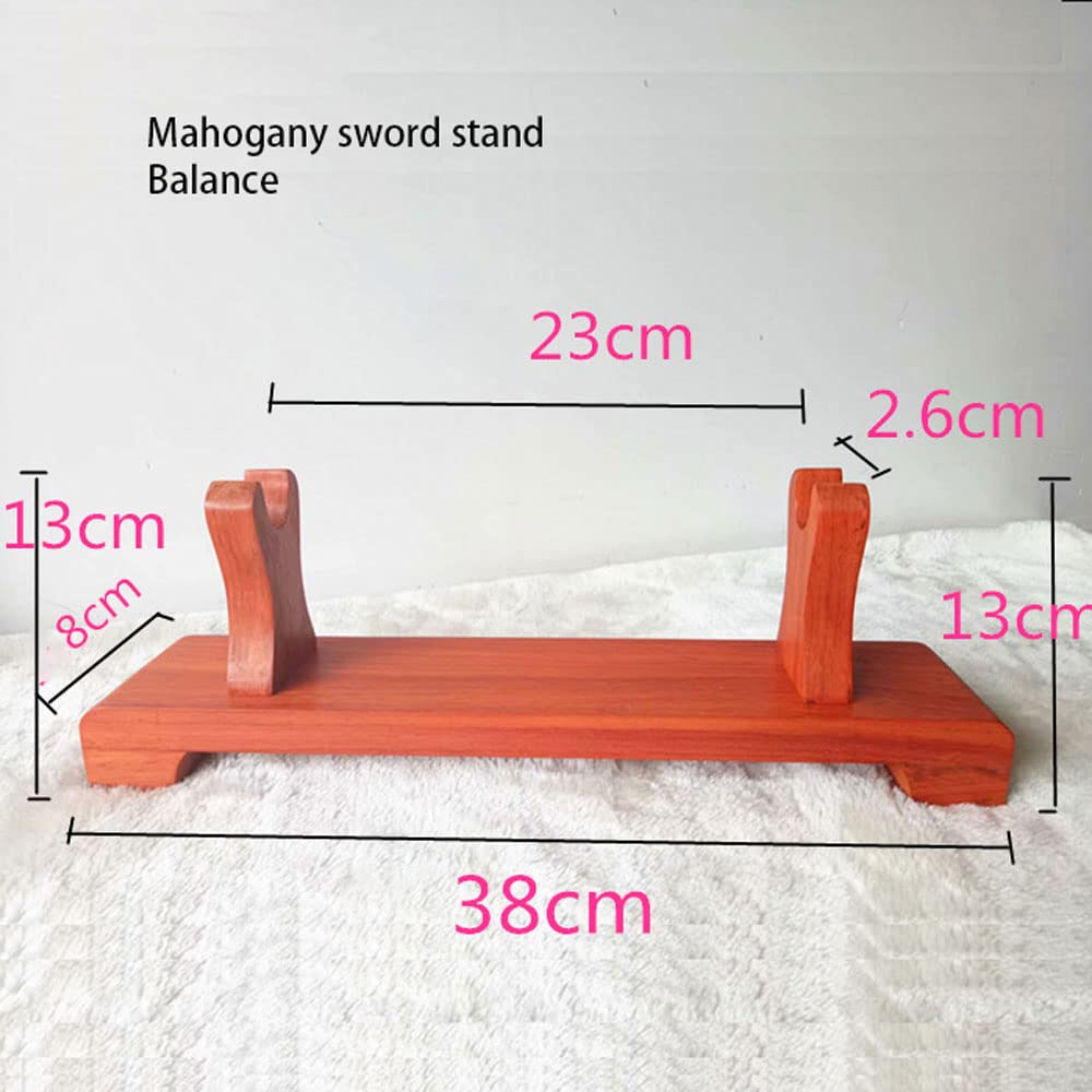 Estante para espadas, soporte de exhibición para espadas Katana y Wakizashi, soporte decorativo, construcción de madera de wengué