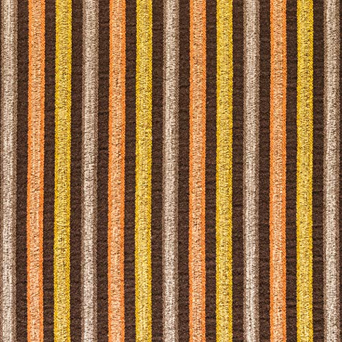Image of DWELLSINDIA Striped Fabric Design Self Adhesive Wallpaper Peel & Stick, Waterproof, Scratch Resistant, Laminated (41cm x 244cm, Brown & Yellow)