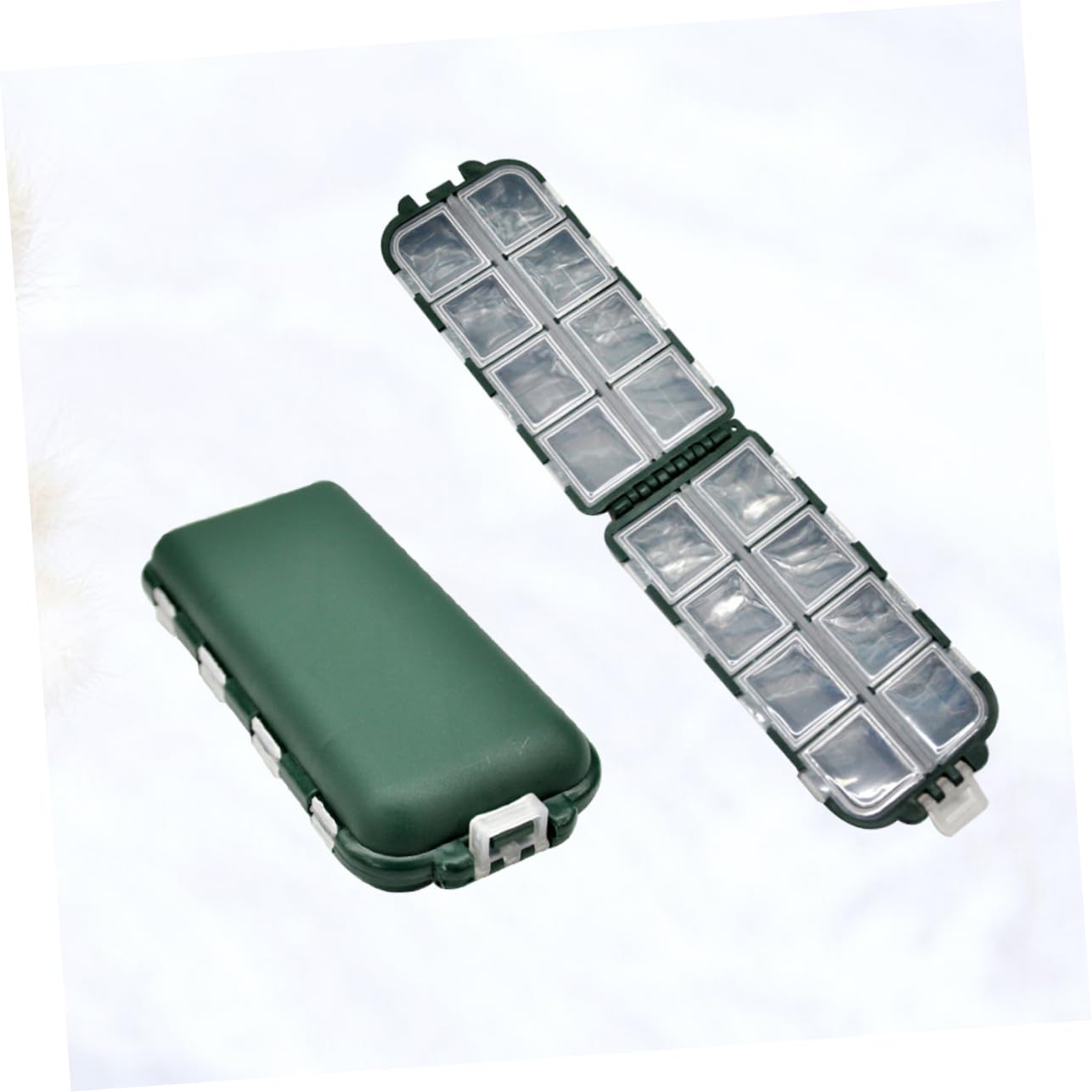 Happyyami 2Pcs Fishing Tackle Storage Boxes Organizer for Baits Hooks Portable Fishing Accessories Storage Case for Travel and Outdoor Use