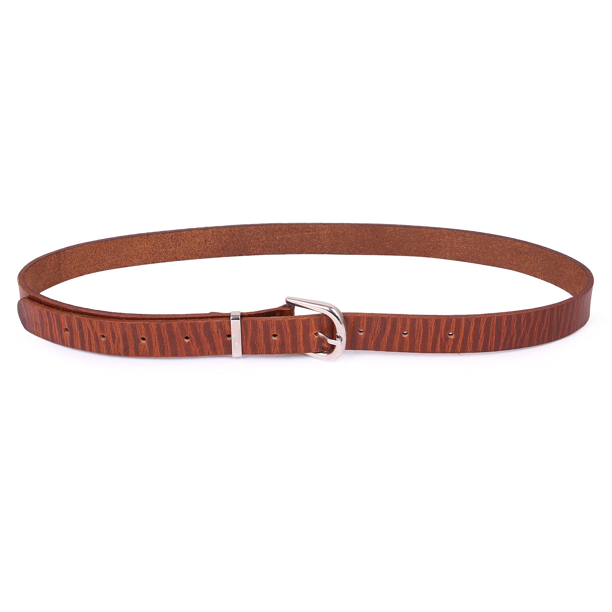 trysco®, Genuine Leather, Girls/Women Multi Purpose WRINKLED EFFECT Belt (Waist Size -22"-38") (width 23MM) (3 Colours) (XS, Tan) - Image 5 thumbnail