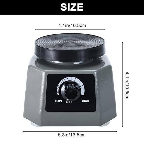 Miniatura 2 de NORJIN Vibrador de laboratorio de 4 pulgadas, equipo de laboratorio redondo de la mezcladora 110V100W del yeso del oscilador de la coctelera