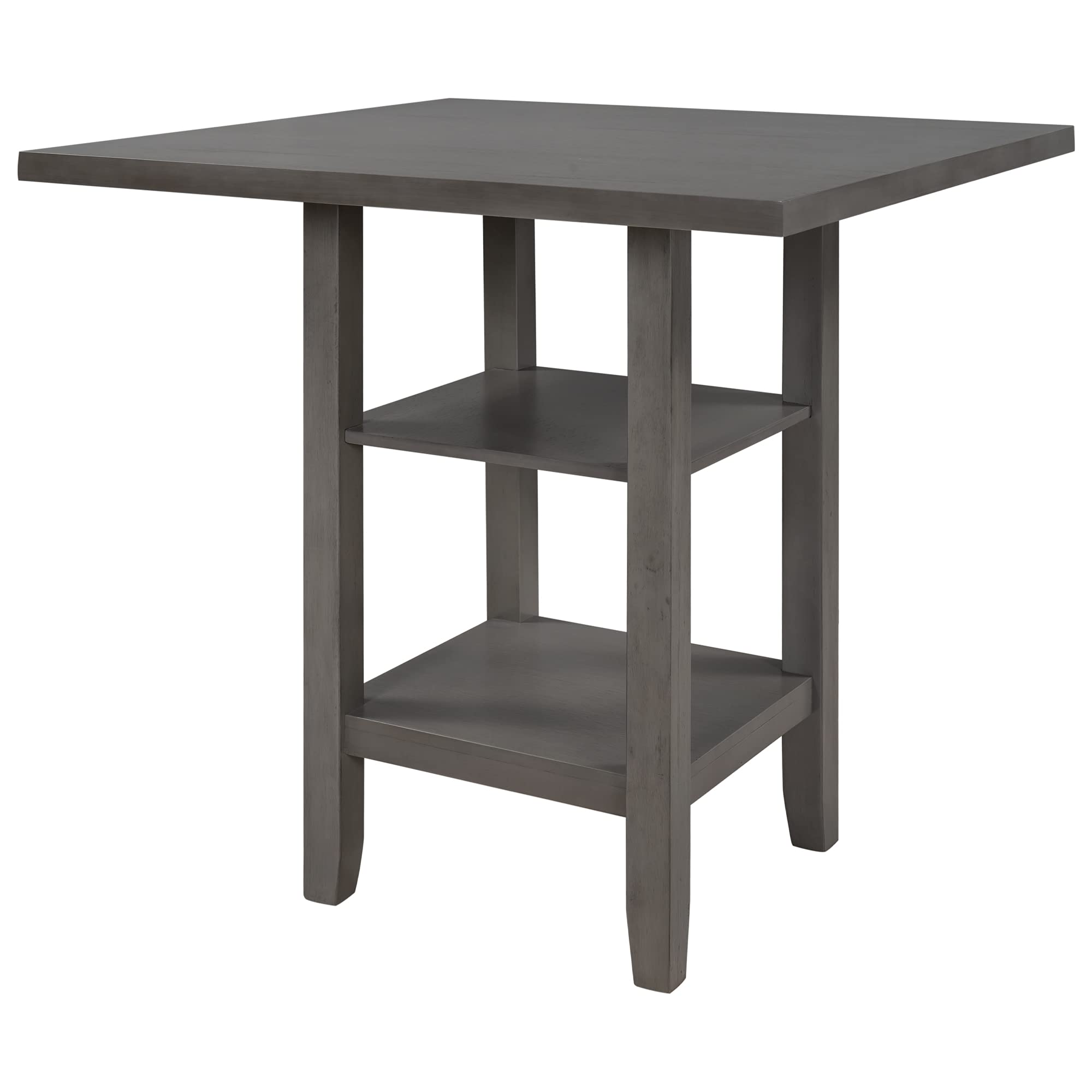 Knocbel 35.4" Square Counter Height Dining Table with 2Tier Open