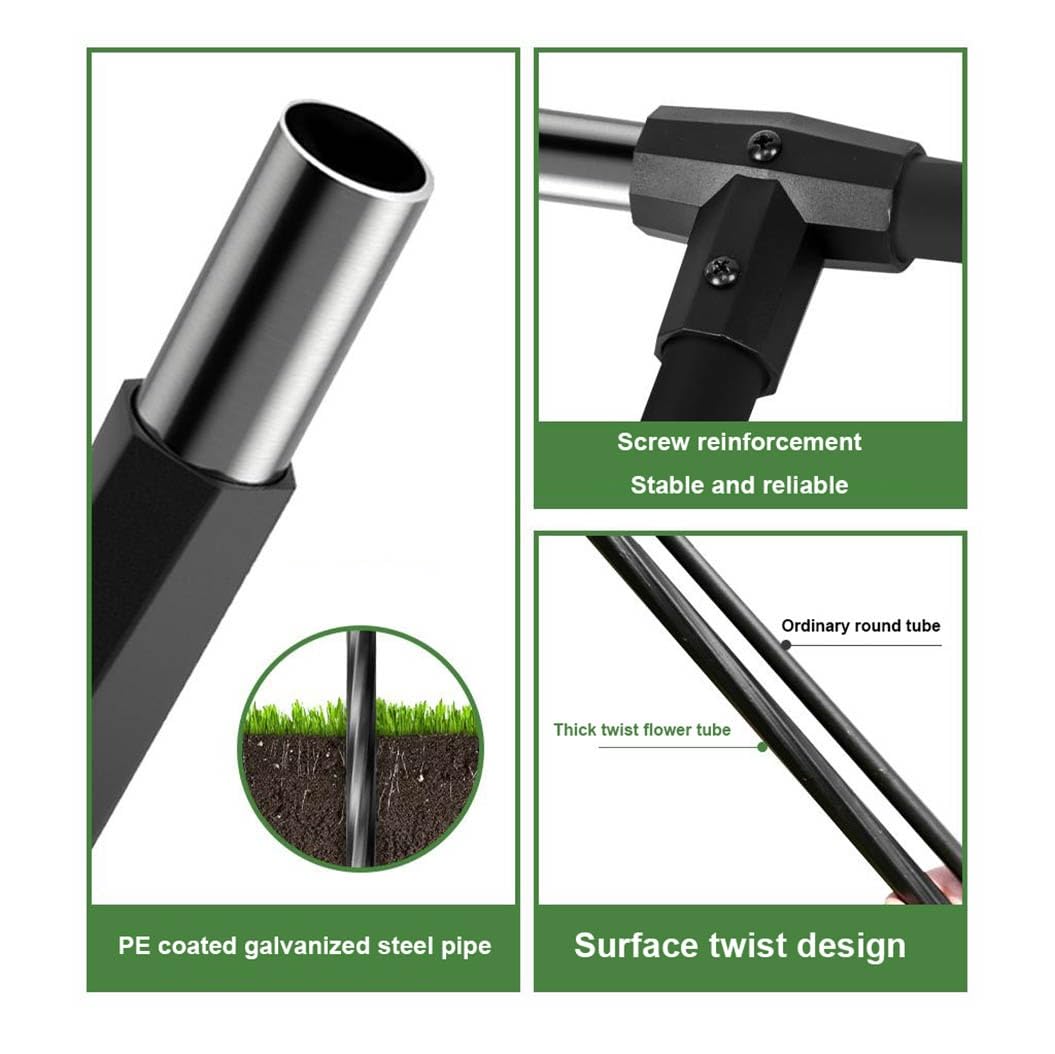 Arbor ad arco in acciaio da 2,5 m – Traliccio da giardino a mezzo arco, telaio in metallo nero resistente per piante rampicanti, matrimoni, eventi, decorazioni paesaggistiche, decorazioni per cortile