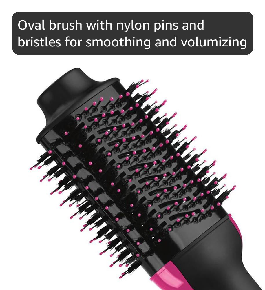 REVLON One-Step Volumizer Hair Dryer and Styler with Improved Motor – Easy Salon-Style Blowouts – Less Frizz, More Shine, and Reduced Heat Damage, for All Hair Types and Lengths (Black)