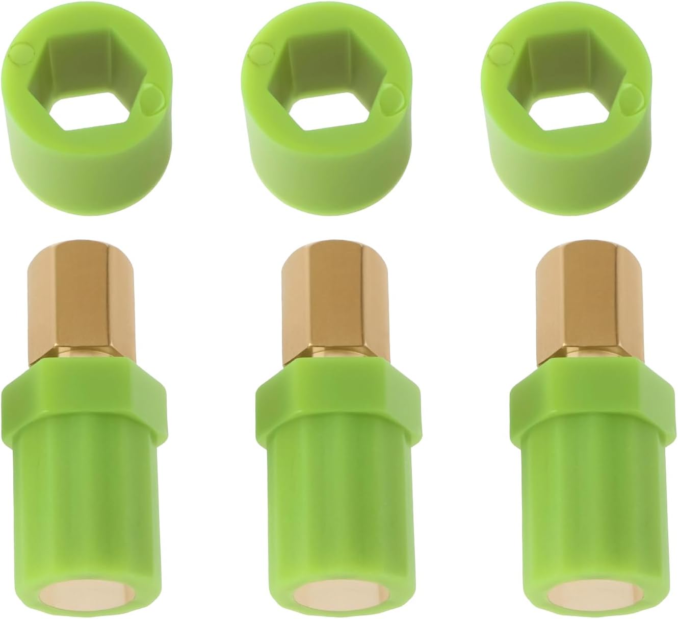 3Pcs Shear Shaft Coupler Noodle Hexagonal Shear Shaft Coupling Roller Compatible with KPSA Compatible with KPRA Compatible with KPEX