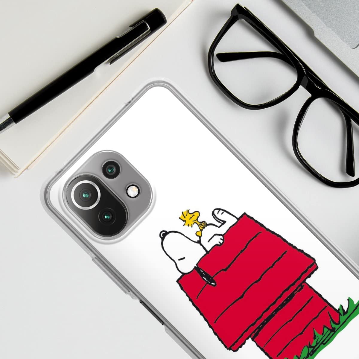 DeinDesign – Cover In Silicone Per Xiaomi Mi 11 Lite 5G NE – Custodia Trasparente Con Snoopy Astronauta – Ufficiale Licenza, Antigiallo - 2