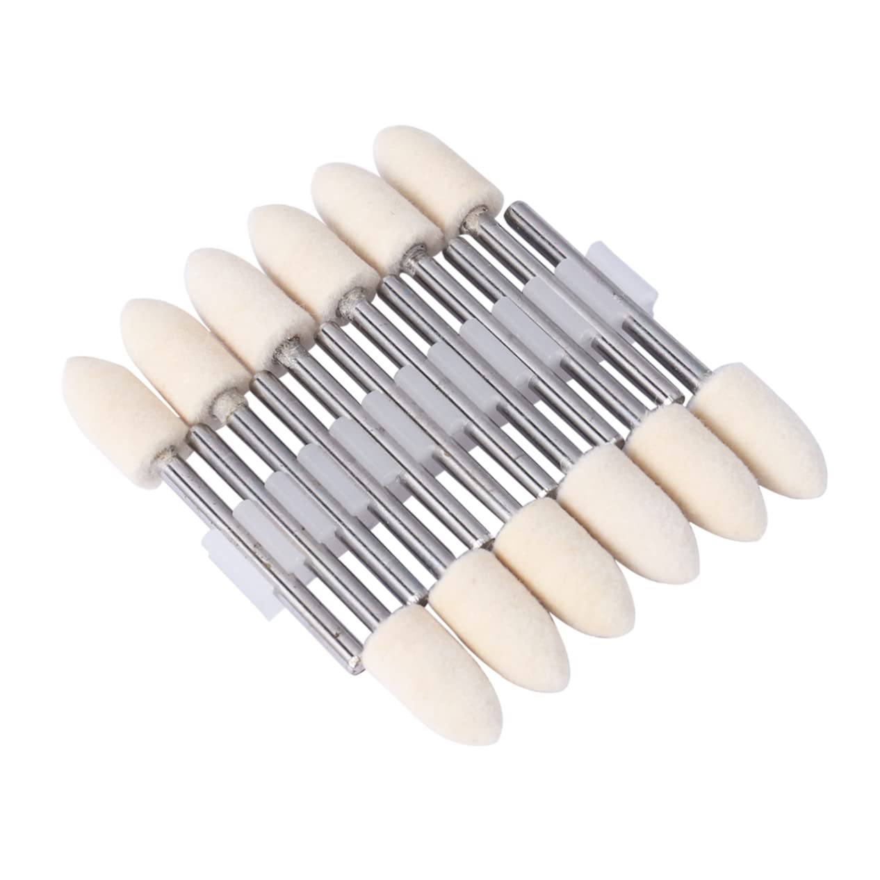 12 Pcs Point White Conical Felt Polishing Tool for Grinding