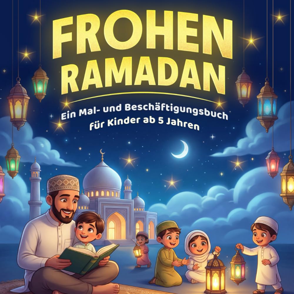 Frohen Ramadan: Ein Mal- und Beschäftigungsbuch für Kinder ab 5 Jahren