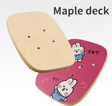 TKT FreeSkates Portable Roller Road Kids Beginner Drift Skates Split Skate Trumpet Maple Drift Board(Pink)