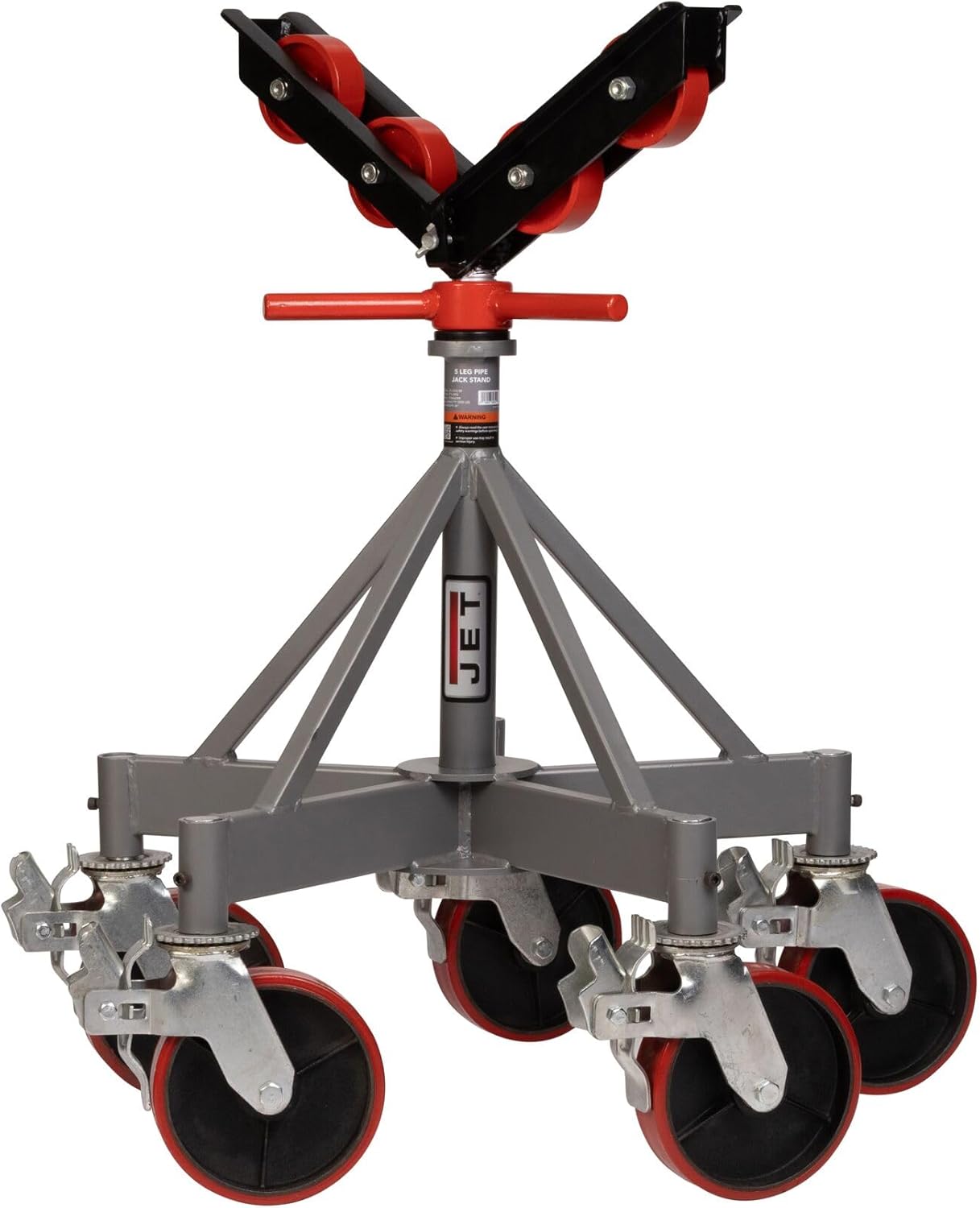 Jet Five-Leg Pipe Jack Stand, 2500 Lb. Capacity (JPJ-5LG-SR)