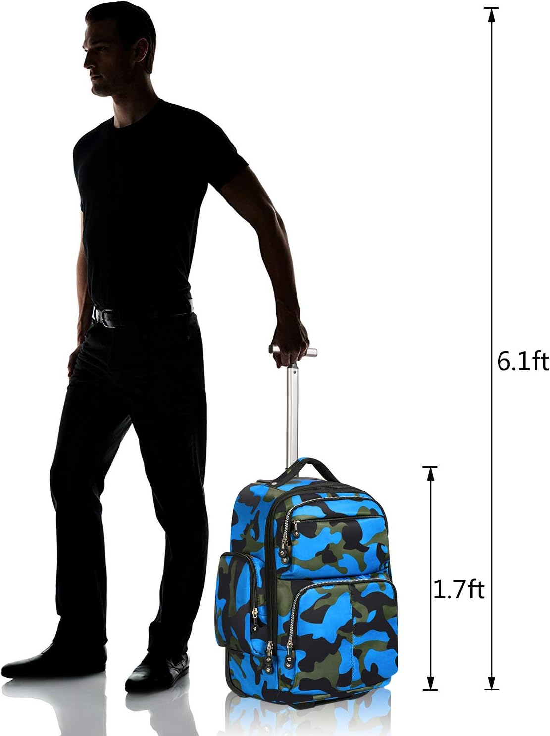 rolling suitcase for books