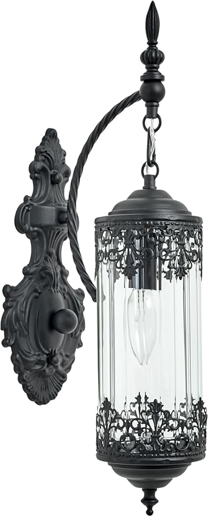 RONGHUAFUGUI Rustic Glass Wall Sconce Mini Vintage Antique Gothic Wall ...