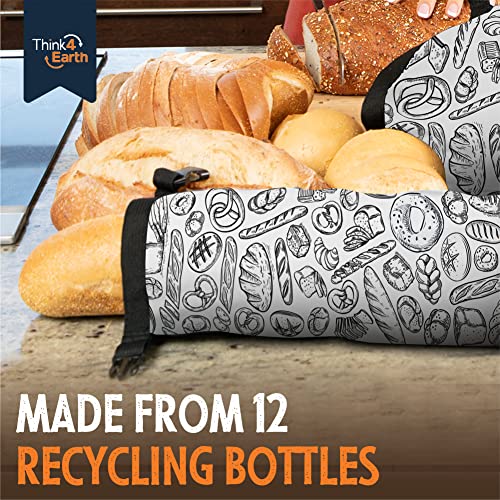 THINK4EARTH® - Large Bread and Baguette Bags (White, Baguette Bag 2 Pack)