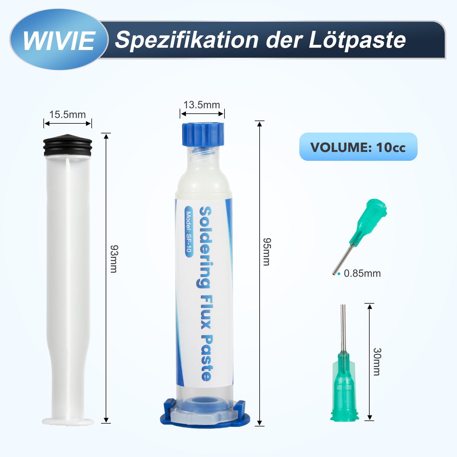 Fluente senza piombo senza saldatura senza saldatura (2 confezioni) e filo dissaldante da 2,5 mm, 3 M/10 Ft, filo dissaldante puro rame dissaldante per la rimozione della saldatura (1 pezzo)