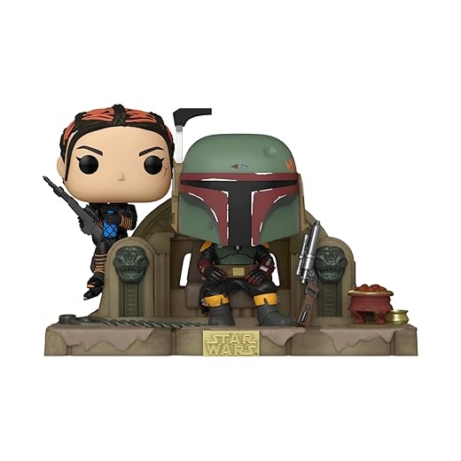 Funko Pop! Star Wars Moment: The Mandalorian - Boba Fett And Fennec On Throne