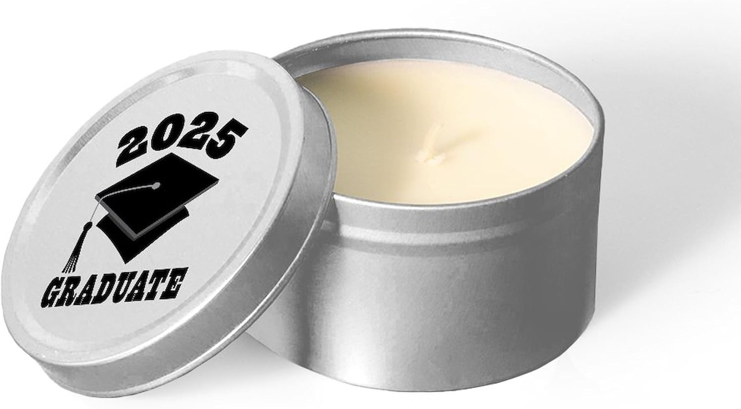 CafePress Class of 2025 Graduate Hat 2"x3" Canister Scented 8 oz. Candle