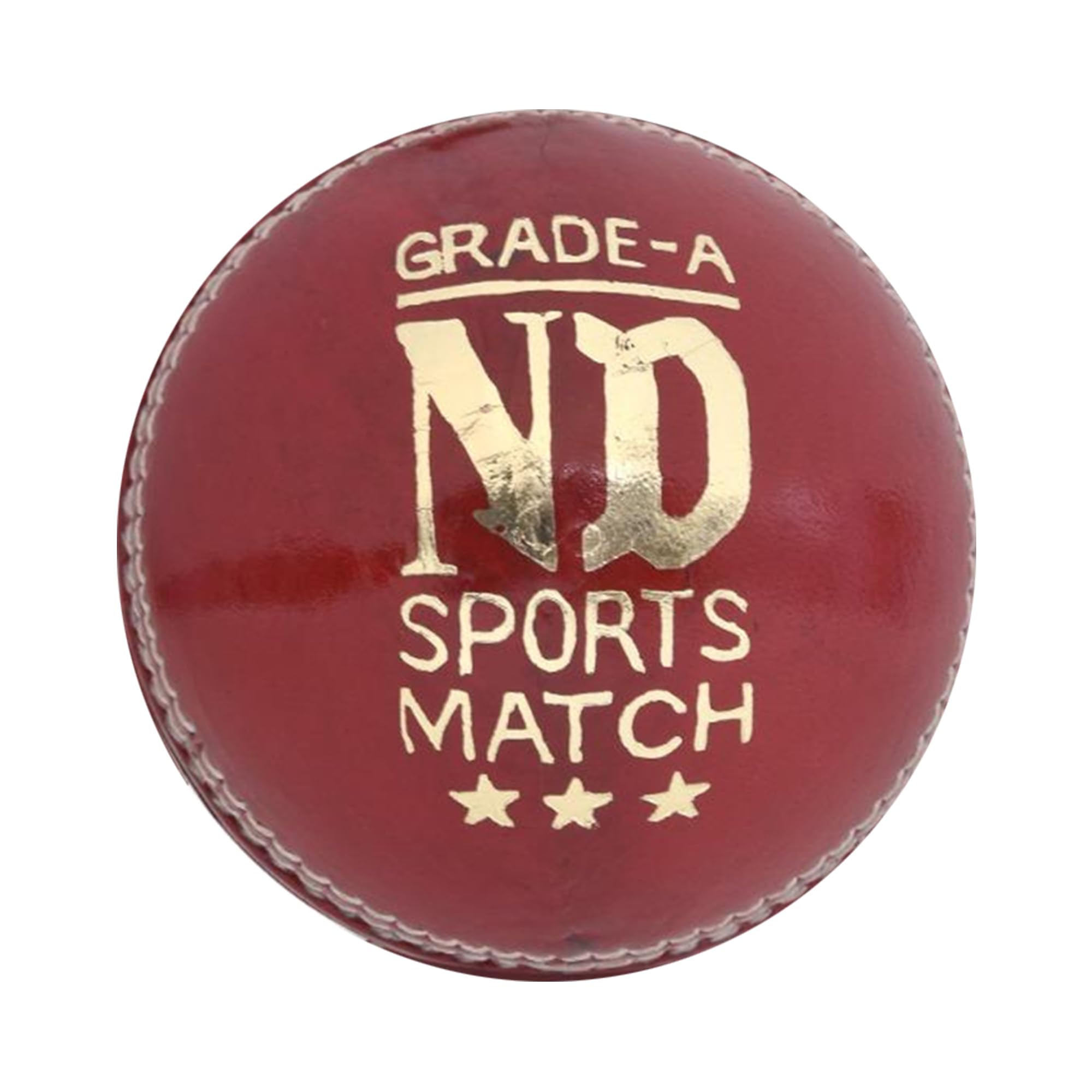 ND Sports Premium Grade Leather Cricket Ball – Ideal for Practice, Training, and Matches – Available in Pack of 1, 3, 6 Handcrafted for Superior Performance (P-1, Red)