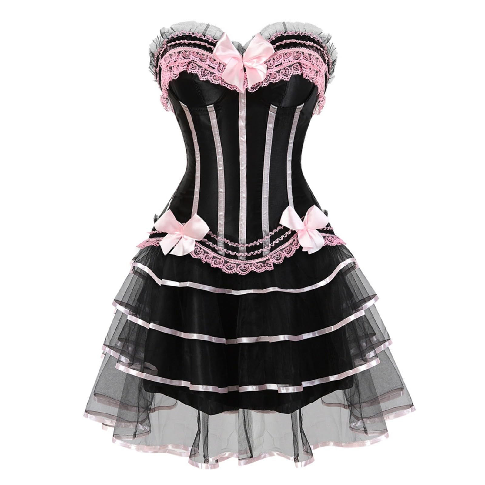 Korsett-Top Für Damen Korsett Oberteil Gothic Corsette Mittelalterliche Schnürbrust Vintage Corsagen Taillenmieder, Formunterwäsche Festlich Overbust Bustier Karneval Kostüm 2026