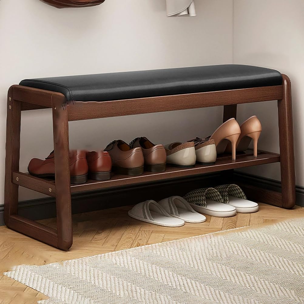 Banc à chaussures avec rangement pour optimiser les petits espaces et couloirs étroits