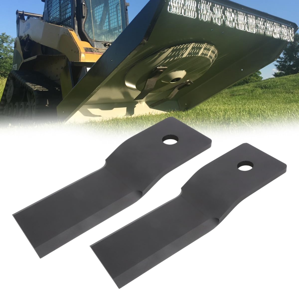 Cuchillas de corte de cepillo resistentes, 2-3/4 x 14-1/2 x 3/8 pulgadas, paquete de 2 cuchillas de acero de resorte de alta calidad para una mayor durabilidad y resistencia al impacto, se adapta a
