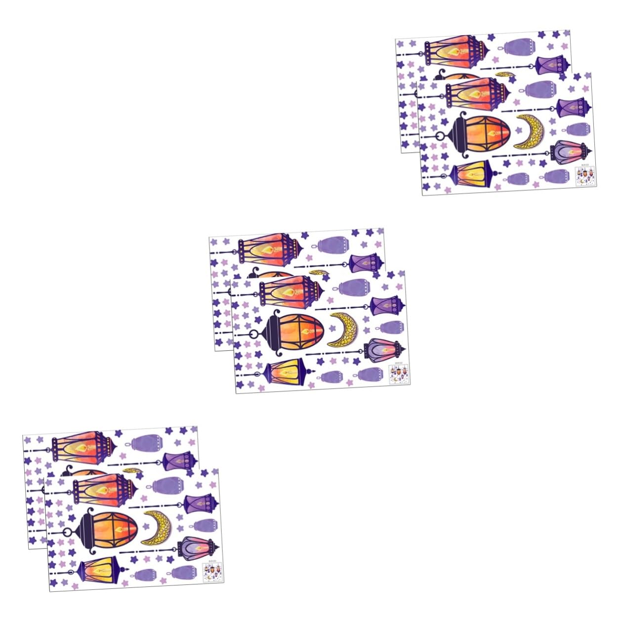 Décalcomanies étoiles en PVC Toddmomy imperméables avec 3 ensembles de 2 feuilles déco