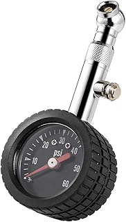 CZC AUTO Heavy Duty Tire Pressure Gauge, ANSI B40.1 Accurate Mechanical Air Gage, Chrome Plated Brass Stem Rotating Single...