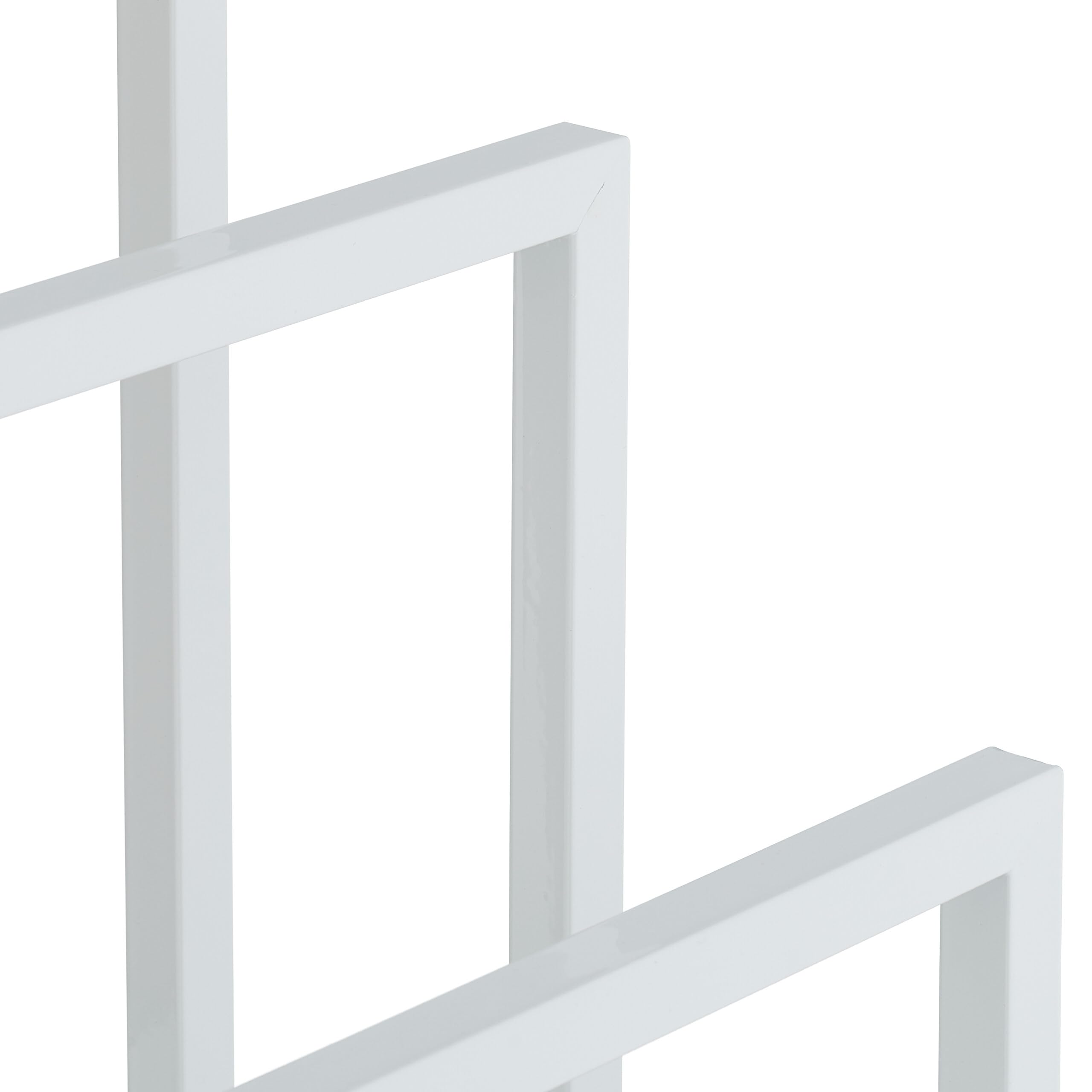 Toallero Relaxdays, HxBxT: 96,5 x 45 x 29 cm, Metal, 4 Varillas, Soporte de Toallas, baño, Blanco