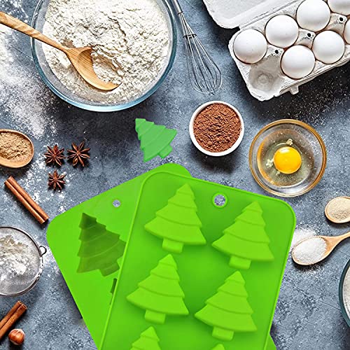 Molde Silicona Árbol Navidad 2 Piezas 6 Cavidades miniatura 5