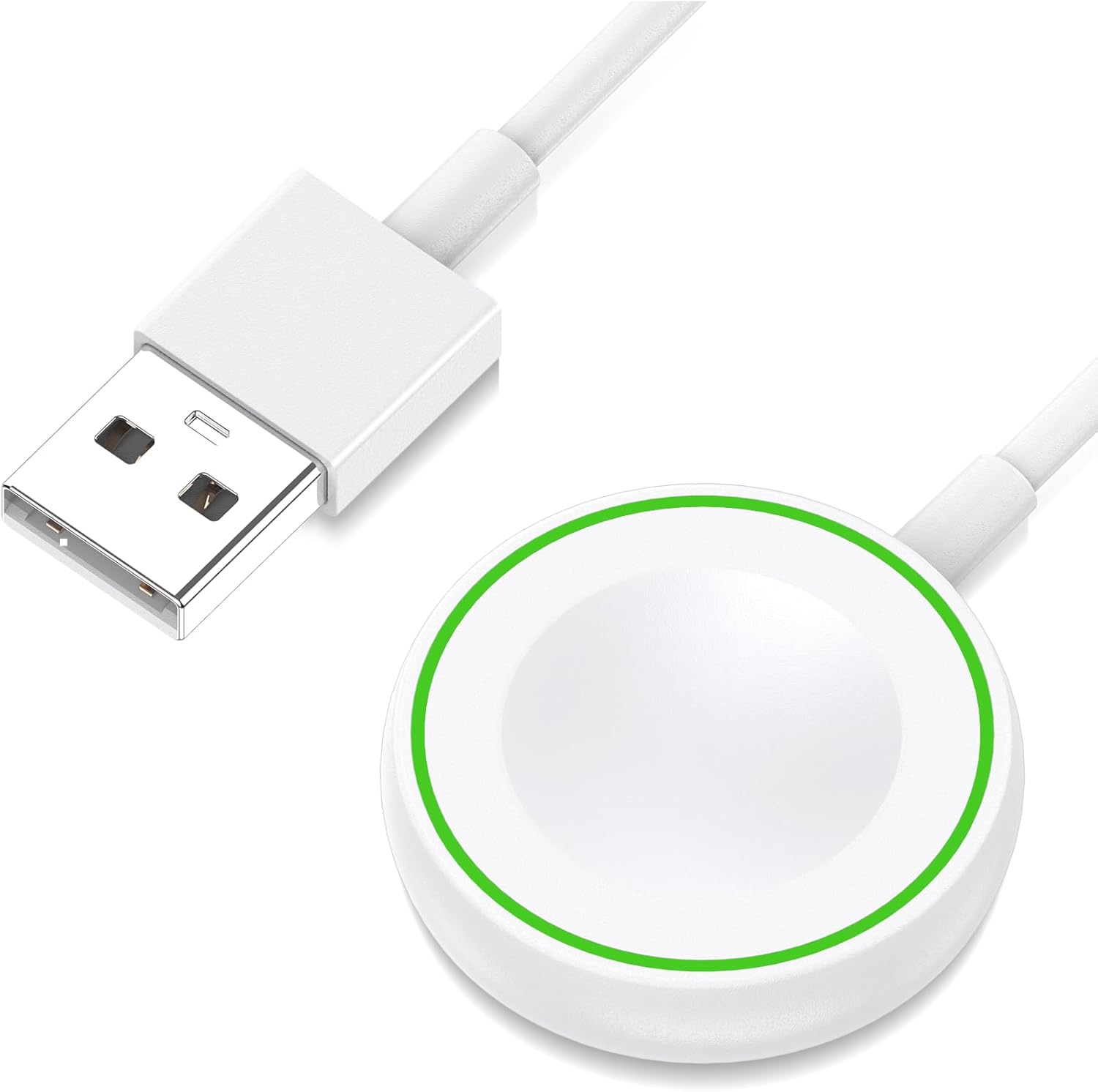 Magnetic Charging Station for Apple Watch, Wi-fi Charging Pad Appropriate with Apple Watch Sequence 10/9/8/7/6/5/4/3/SE/Extremely – White