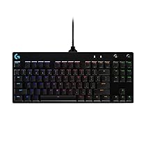 Logitech G PRO TKL Tastiera Gaming Meccanica, GX Blue Clicky Switch, LIGHTSYNC RGB, Design Portatile Tenkeyless, Pensato per Esport Gaming, Micro Cavo USB Rimovibile, QWERTY US Layout, Nero