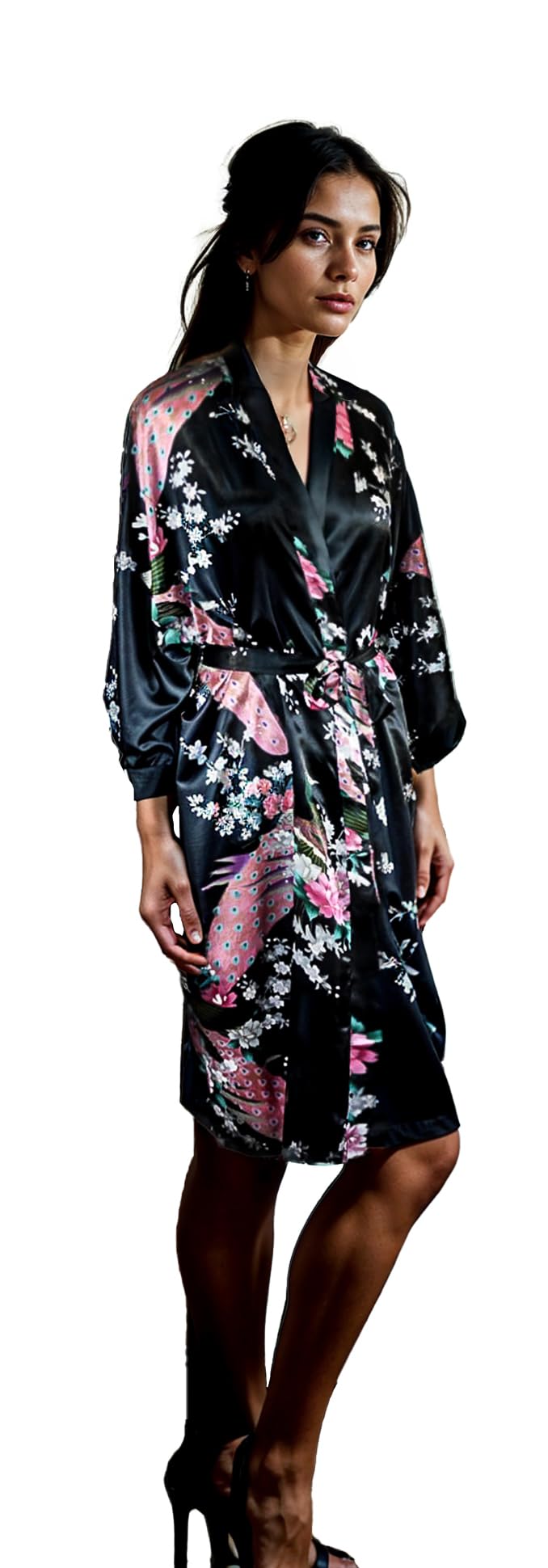 Long Kimono Robe for Women’s | Premium Peacock Long Bridesmaid Robe | Ideal for, Bridal Shower, Anniversary & Birthday Women’s Gift