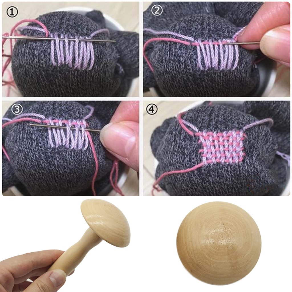 MinnowXY Darning Mushroom Darner Tool Trouser Clothes Sock Sewing Repair Wood