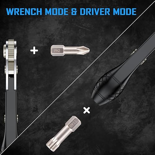 Miniatura 6 de Steinwhale Juego de 25 puntas de destornillador con puntas hexagonales de 14 pulgadas mecanizadas por CNC de acero S2, engranaje de 36 dientes