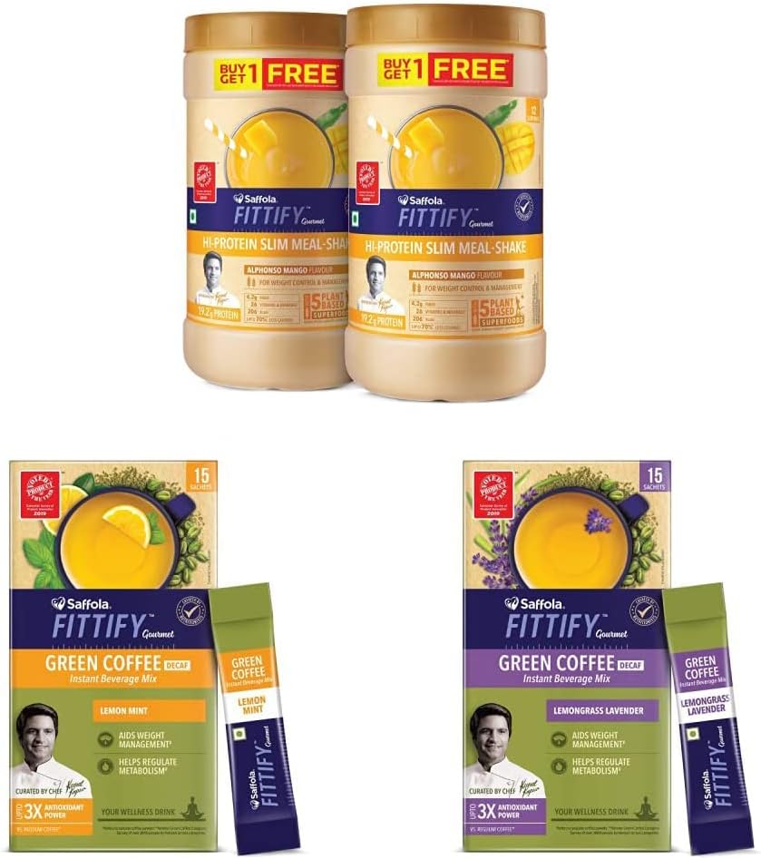 Buy Saffola FITTIFY Hi-Protein Meal Replacement Shake | Alphonso Mango ...