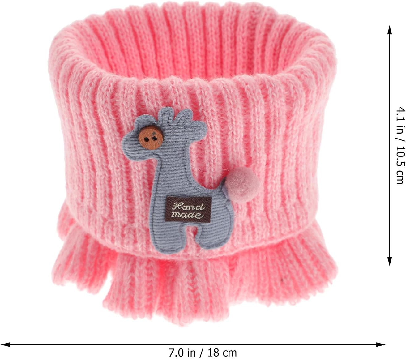 VOSAREA Winter Scarf, Pink Woolen Yarn Knit Neck Wrap Providing Warmth and Lightweight Comfort for Christmas Parties and Cold Weather