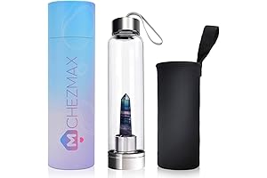 ChezMax Crystal Glass Water Bottle