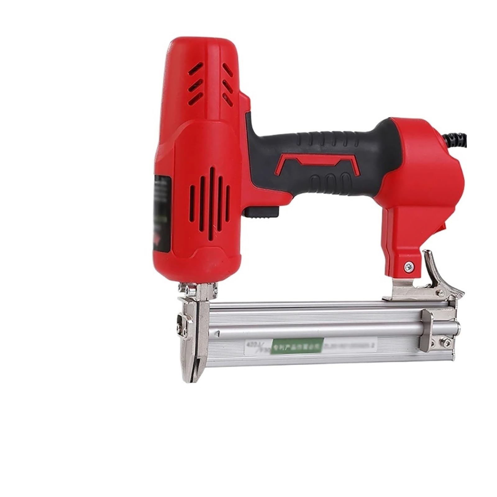 2600W Elektryczny Pistolet Do Gwoździ DIY Meble Drewniana A Zszywacz Elektronarzędzie Gwoździe Stolarstwo Budowlane Narzędzia Do Gwoździ Do Obróbki Drewna Do precyzyjnego frezowania(Red Nail Gun)