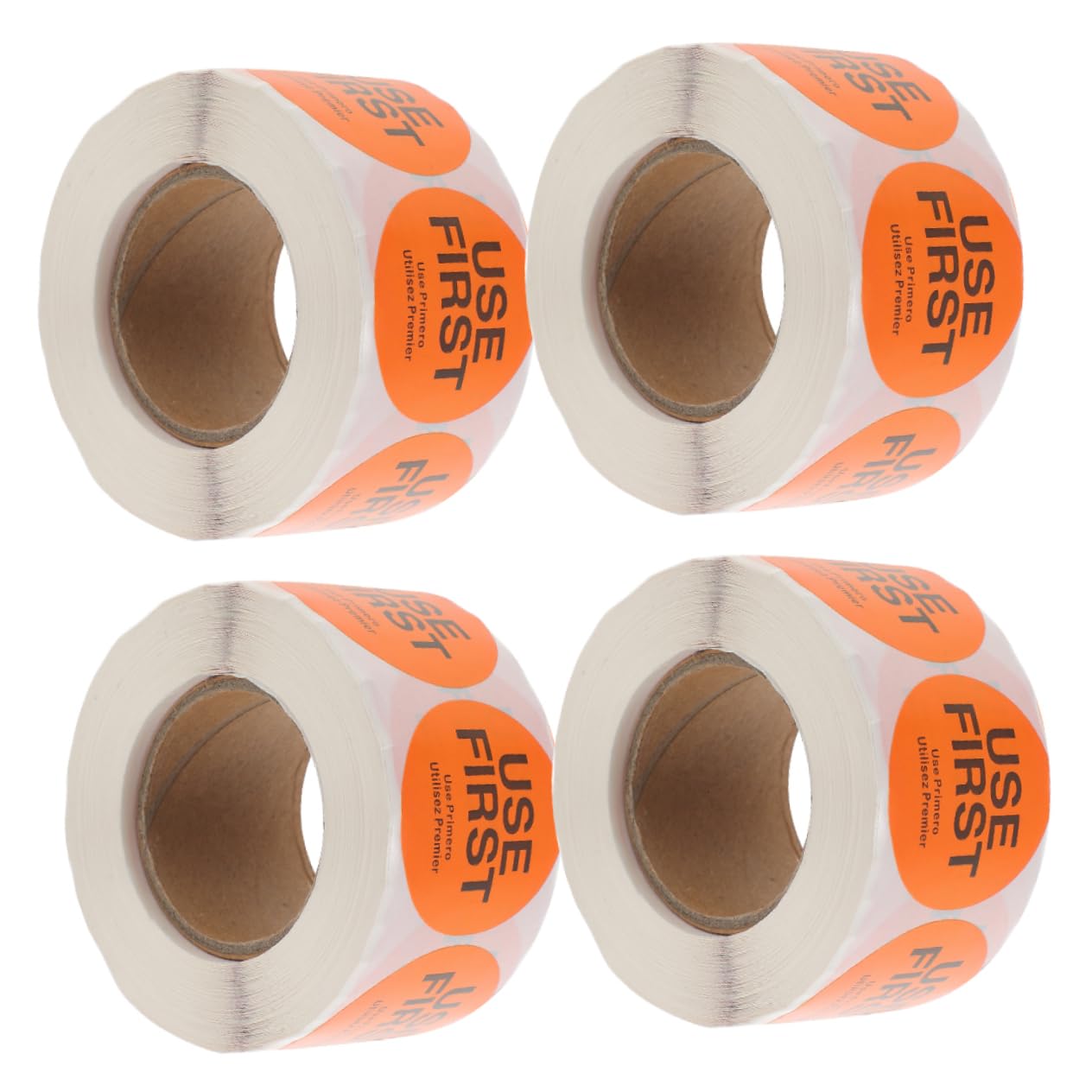 VILLCASE Self-Adhesive Sticker Labels 500/roll Reusable Inventory Control Tags Pantry Labels for Containers Food Service Use First Stickers