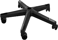 Vista 9 de Frassie Pieza de repuesto de base de silla de oficina de nailon resistente de 28 pulgadas con 5 ruedas