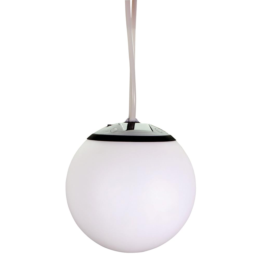 TIBELEC Boule solaire à suspendre LED, 4000K blanc-chaud, IP44, diam. 200mm