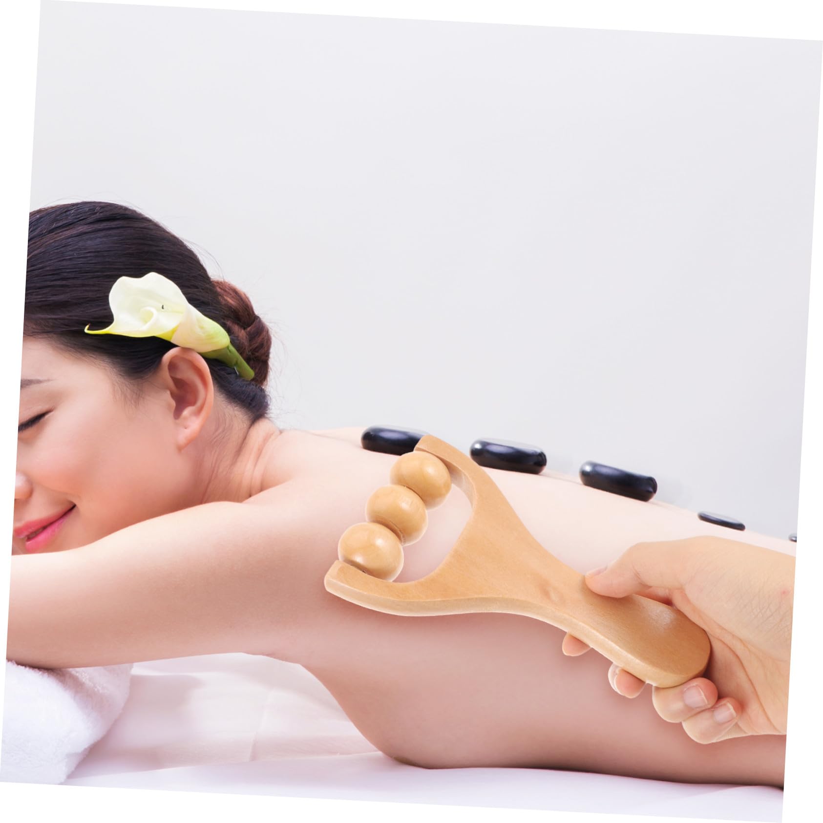 iplusmile 2 piezas Rodillos de Masaje de Madera Natural para Pies y Cuello Compactos y Portátiles Uso Diario para Aliviar Músculos y Puntos Gatillo