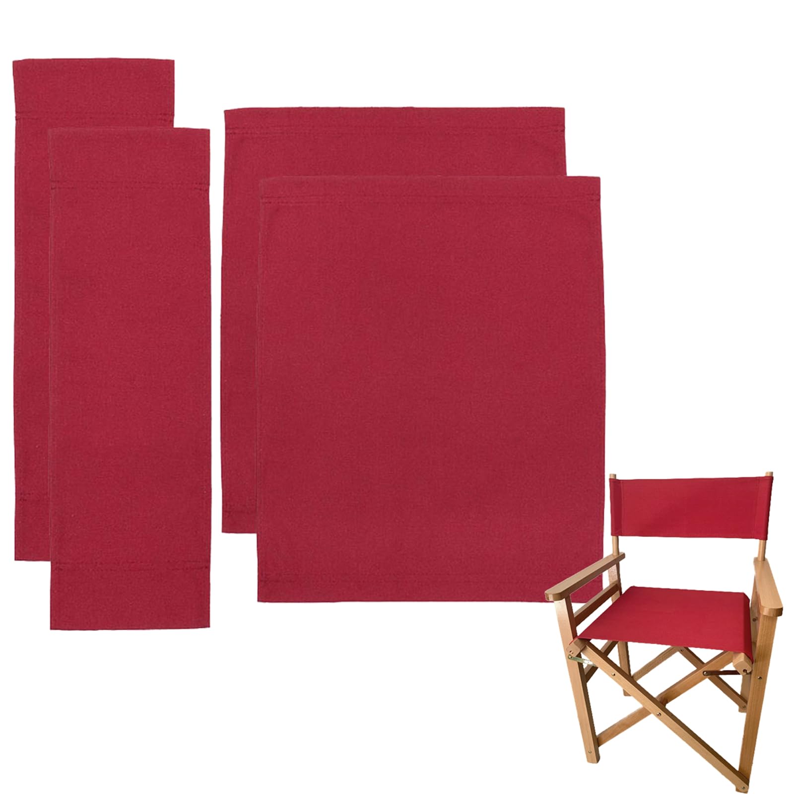 Upone 2 Set (4pcs) 20.86" L x 16.14" W Directors Chair Canvas Replacement Covers Kit for Directors Chairs,Movie Chair Replacement Canvas Oxford Cloth