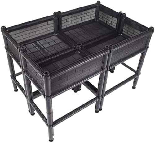 Miniatura 40 de Cama de jardín elevada con patas y malla, material no tóxico protegido contra el sol, 36 pulgadas de largo x 24 pulgadas de ancho x 27 pulgadas