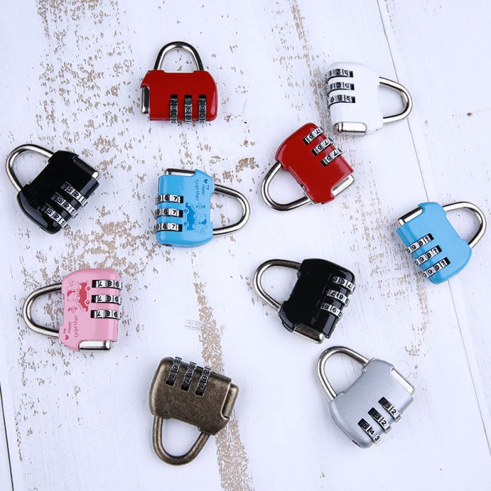 Lucchetti a combinazione， Lucchetti per valigie Lucchetto con codice for bagagli, valigie, zaini e borse, lucchetto for armadietti, lucchetto for cassetti(B,B)